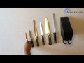 Ceppo completo di 5 coltelli Classic + 1 Forbice + 1 Acciaino di Wusthof 