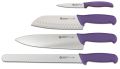 Food Allergy Set: Complete set of 4 Supra Color knives with Purple handle by Ambrogio Sanelli