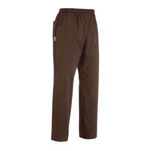 Brown unisex chef trousers
