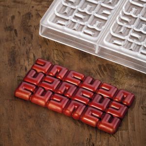 Ola: polycarbonate mould for chocolate bar by Pavoni Professional 