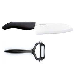 Set taglia e pela Kyocera Gen - Santoku e pelapatate, nero