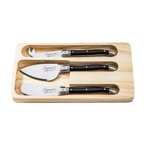 Laguiole Style de Vie Premium - Set 3 coltelli da formaggio Black