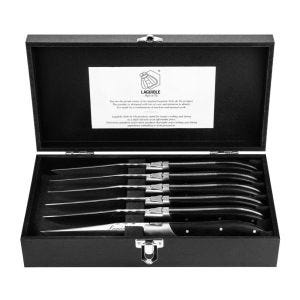 Laguiole Style de Vie Luxury - Set 6 coltelli da bistecca Black Pakka