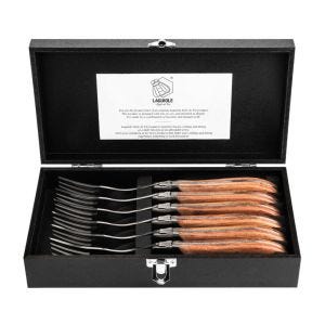 Laguiole Style de Vie Luxury - Set 6 forchette da tavola Pakka Rose