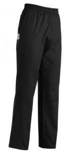Pantalon unisexe noir à taille ajustable avec coulisse