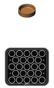 PIASTRA 57 - impronte tonde per Cookmatic e Cookmartic Special di Pavoni Professional