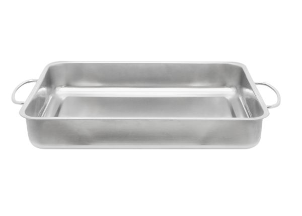 Teglia - Rostiera da forno da forno 34 × 24 × 5,5 cm in acciaio inox per induzione