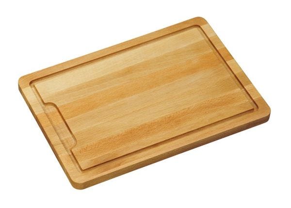 Kesper chopping board with groove made from beech wood