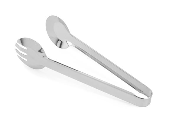 Stainless steel serving tongs