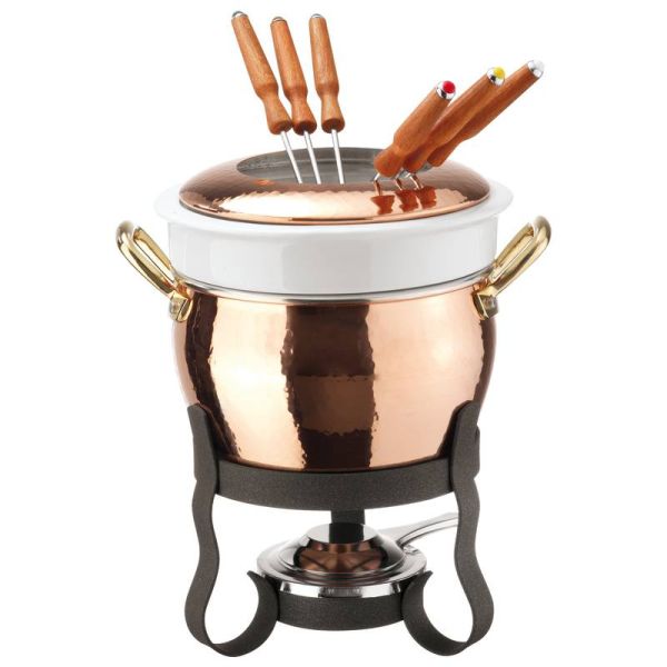 Set fonduta in rame Series 15300-15400 - Ø 16,0 cm - h 26,0 cm