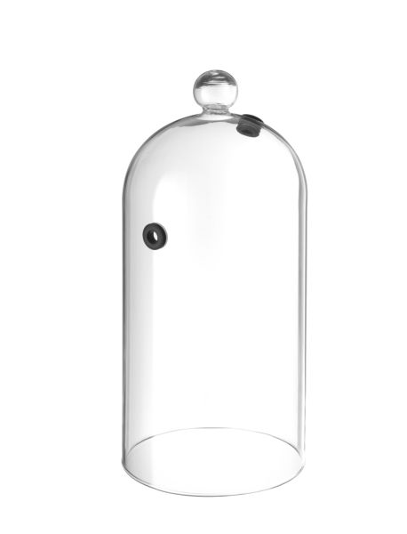 Cloche en verre avec ventilation haute pour fumer