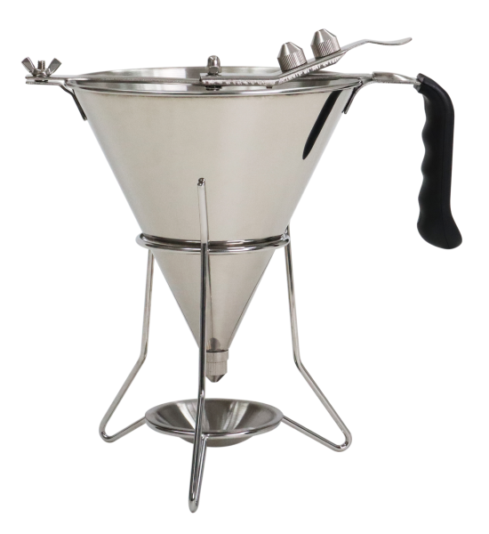 Imbuto colatore 0,6 litri inox con supporto