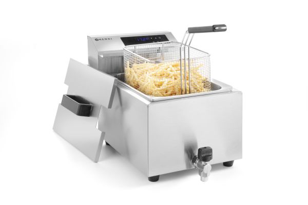 Friggitrice digitale Mastercook con rubinetto di scarico di Hendi 