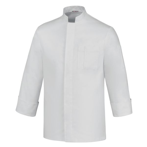 Giacca da cuoco Unisex con collo alla coreana DANIEL colore bianca