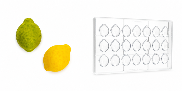 Moule à chocolat Zesty – Citron et Citron Vert, 21 empreintes de Martellato