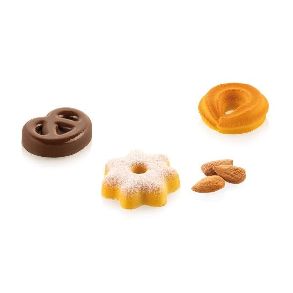 Moule en silicone DANISH COOKIES XS 15 de Silikomart Professional
