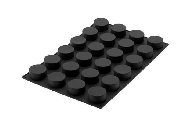 Stampo in silicone 24 cilindri D. 70 H 35 mm. Silikomart Professional