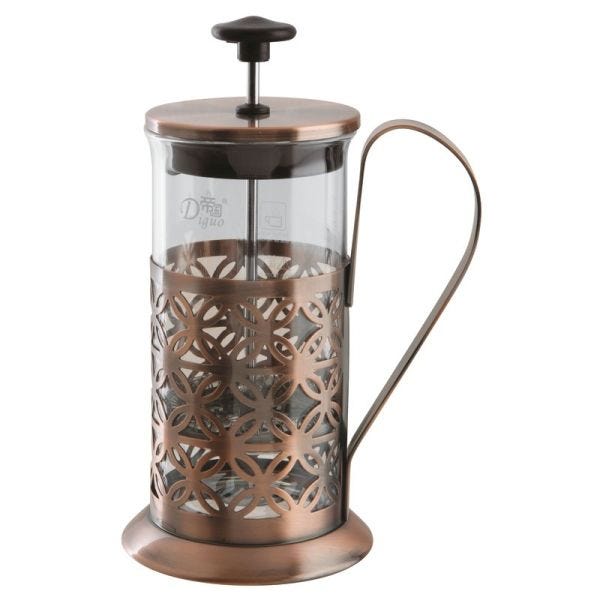 Cafetière à piston - 0,350 l en verre et acier inoxydable
