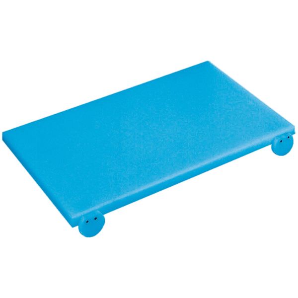 Cutting board with stoppers in polyethylene HD 53x32,50 cm. blue