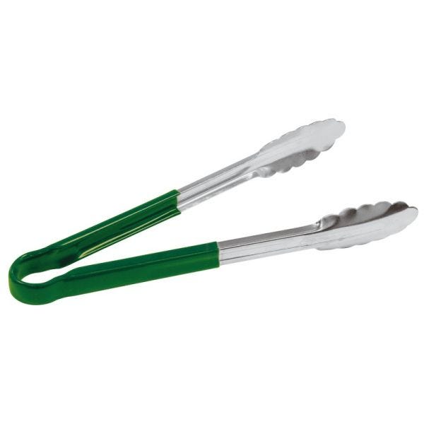 Pinza per servire 30,0 cm in acciaio inox e manico verde