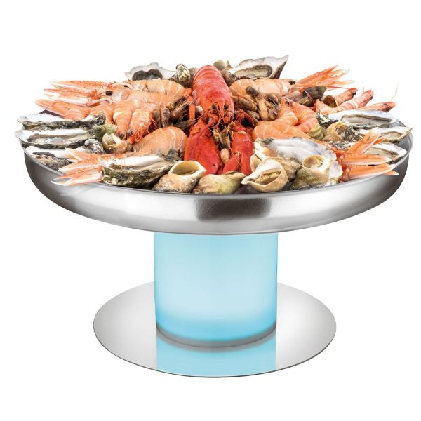 Colonna luminosa Ø 30,0 cm - h 21,0 cm + Piatto ostriche Ø 45,0 cm
