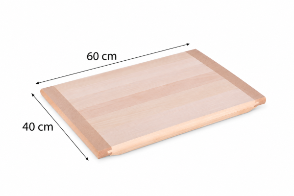 Planche à découper en tilleul 40 x 60 cm. H 2 cm. pour pâtes maison
