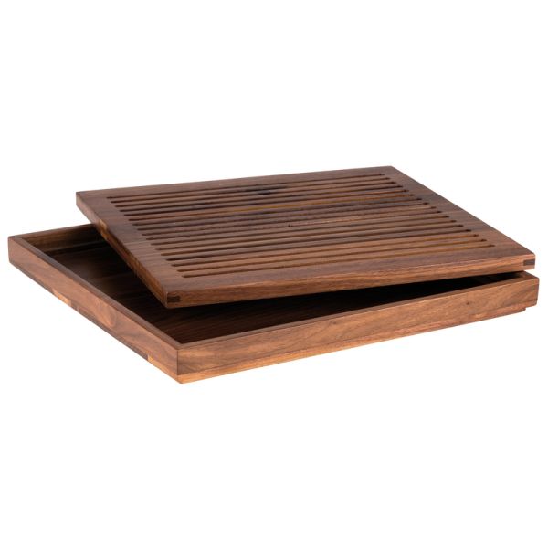 Tagliere rettangolare in legno cm. 35,4x32,5 - h 3,5 cm 
