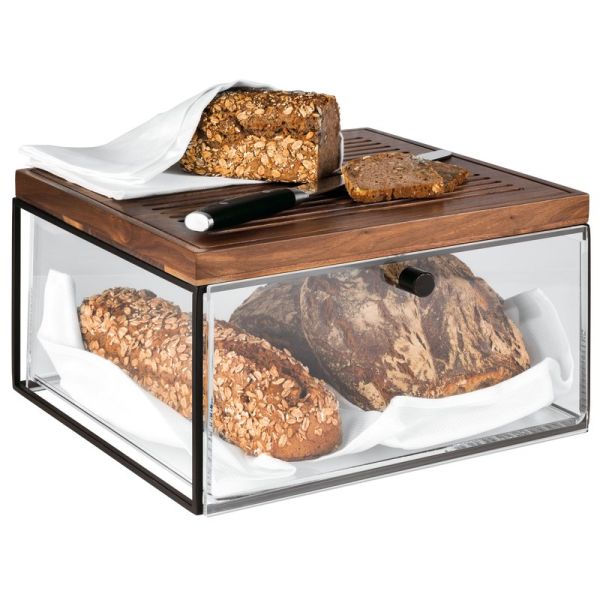 Wooden cutting board + rectangular container