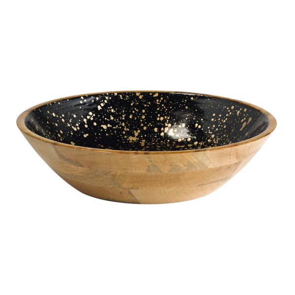 Round mango wood bowl Ø 37.0 - h 9.0 cm