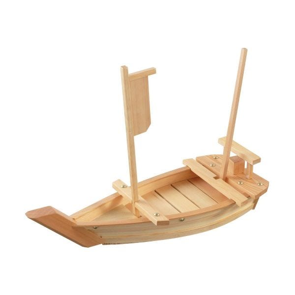 50x20 cm pine wood sushi boat