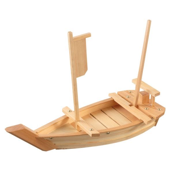 70x25 cm pine wood sushi boat