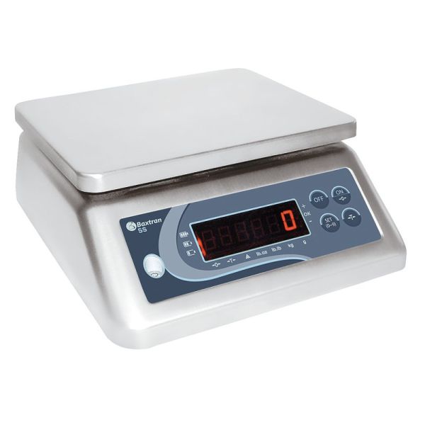 Stainless steel digital scale with a capacity of 15 kg - 29.0 cm x 24.0 cm - h 11.0 cm
