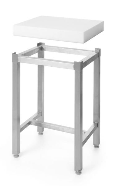 Bloc en polyéthylène: Base + bloc de boucher 500x400x(H) 800 mm