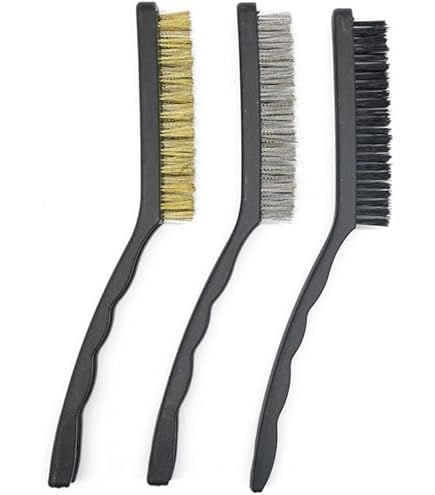 Set di spazzole metalliche strette - 3 pezzi per barbecue e griglia