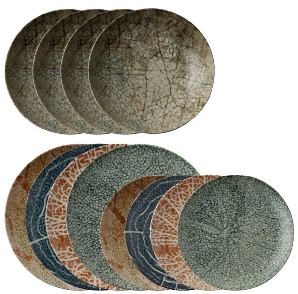 Set de 12 assiettes en porcelaine Nature Essence par Arthur Krupp