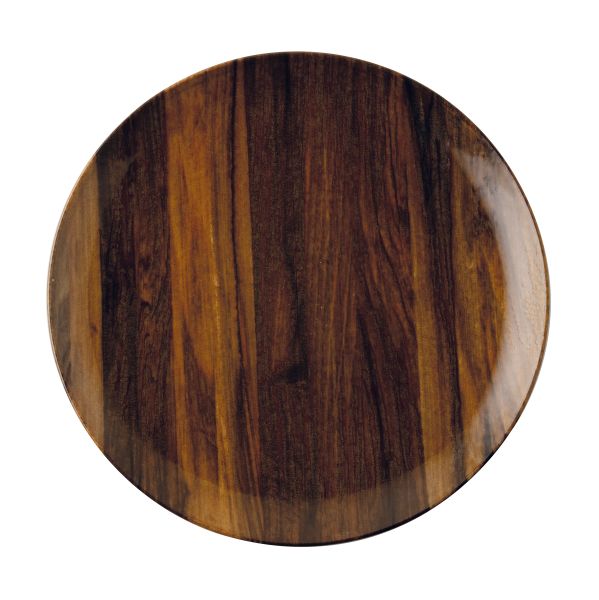 Wood Essence Series porcelain flat plate by Arthur Krupp (Pack of 4)