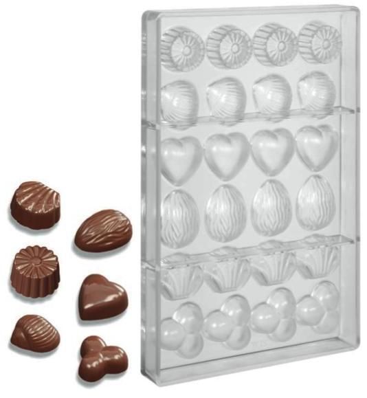 polycarbonate praline chocolate molds 6 pralines