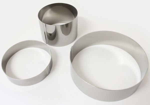 Anello Cerchio liscio in inox per gelateria e pasticceria