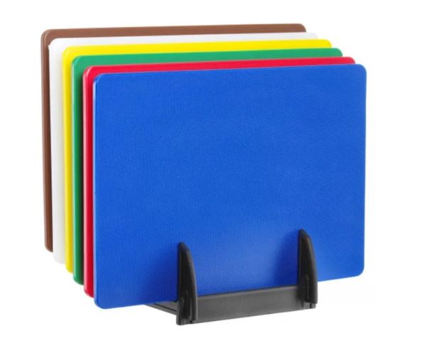 Set di 6 taglieri HACCP con rack