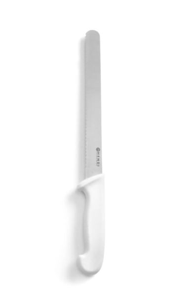 Coltello per pane lama 25 cm manico bianco 
