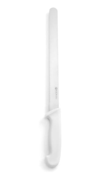 Coltello per pane lama 30 cm manico bianco 