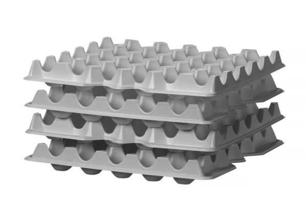 Set di 4 vassoi per uova per OVOBOX 120 29,1 x 28,8 x h 4,1 cm