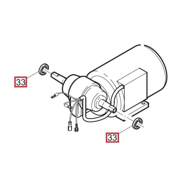 Kit de 2 joints d'arbre Pos. 33 pour SM110 et SM111 de Dick
