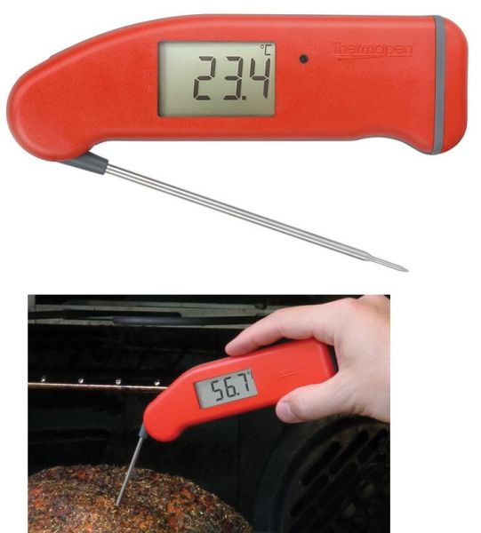 Termometro digitale Super-Fast con Sensore K Termocoppia Chiudibile ROSSO