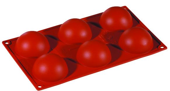 FORMAFLEX Stampo in silicone multiporzione 175 x 300 mm - 6 impronte semisfera