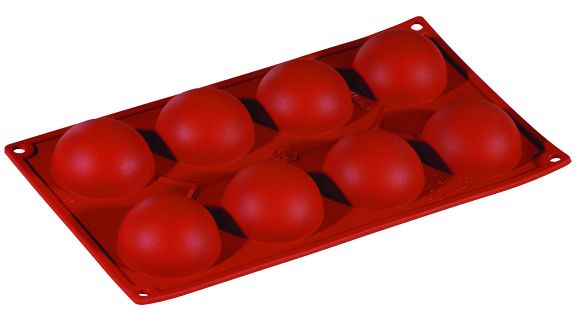 FORMAFLEX Moule en silicone multi-portions 175 x 300 mm - 8 moules demi-sphères 