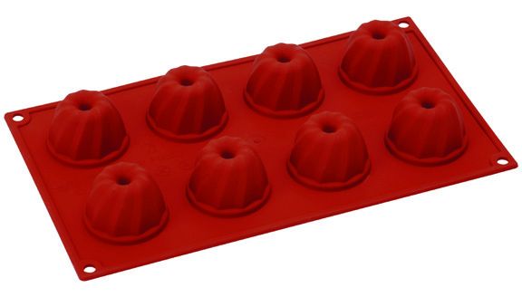 FORMAFLEX 175 x 300 mm multiportion silicone mould - 8 mini guglhupf indents Ø 52 x h 32 mm, vol. 50 ml