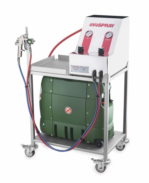 Machine for spraying egg, infusions, oil or pan- and mould-release agents  650x500x1000 mm - Compressor included