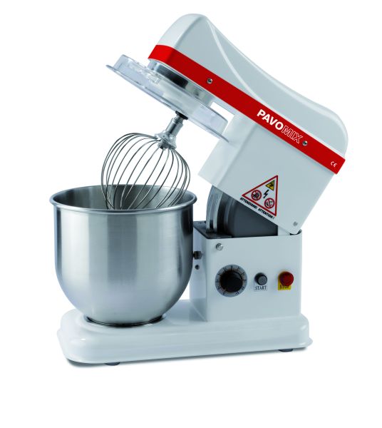 Planetaria da banco formato 6,5 lt - dim. 230x410x420 mm - Frusta, gancio e spatola inclusi