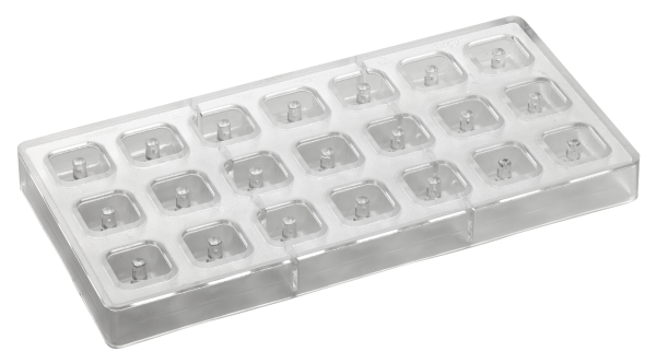 Stampo per praline ICONIC 275 x 135 mm, 21 pezzi - 26 x 26 x h 16 mm - vol. 10 gr